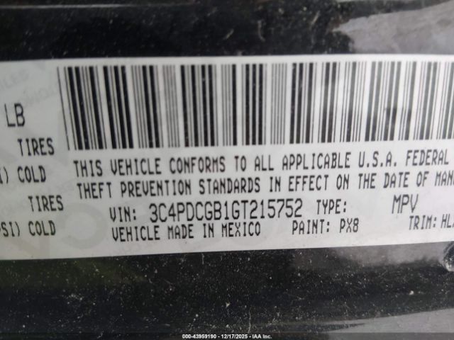 2016 DODGE JOURNEY 3C4PDCGB1GT215752 Photo 8