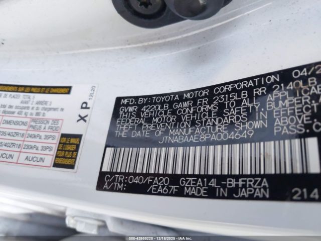 2023 TOYOTA GR COROLLA JTNABAAE8PA004649 Photo 8