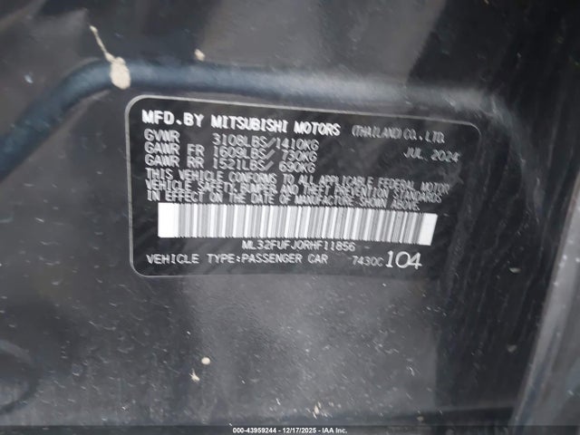 2024 MITSUBISHI MIRAGE G4 ML32FUFJ0RHF11856 Photo 8