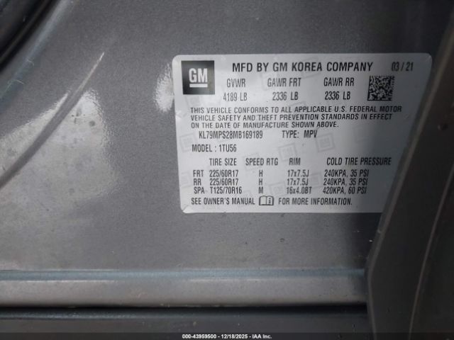 2021 CHEVROLET TRAILBLAZER KL79MPS28MB169189 Photo 8