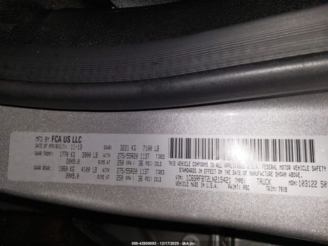 2020 RAM 1500 1C6SRFBT2LN215421 Photo 8