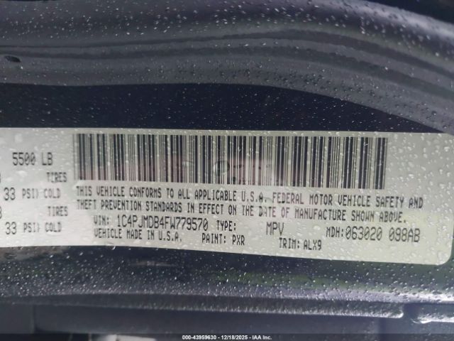 2015 JEEP CHEROKEE 1C4PJMDB4FW779570 Photo 8