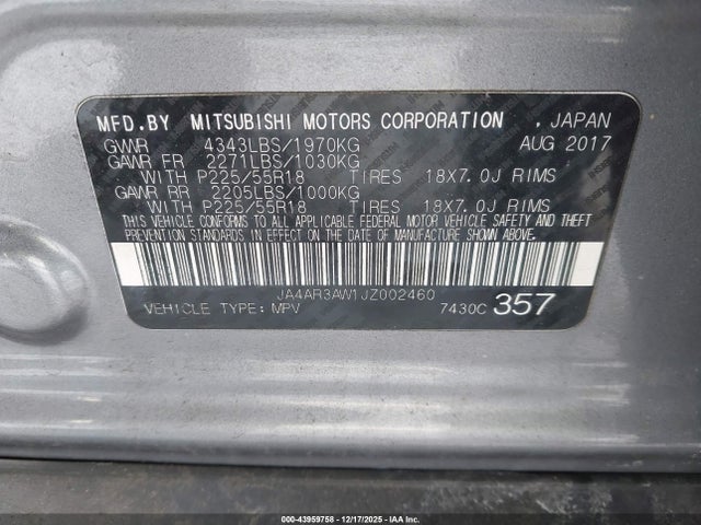 2018 MITSUBISHI OUTLANDER SPORT JA4AR3AW1JZ002460 Photo 8