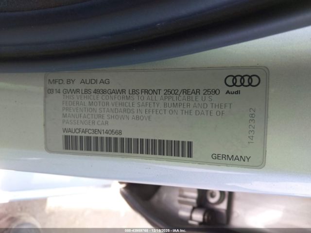 2014 AUDI A6 WAUCFAFC3EN140568 Photo 8