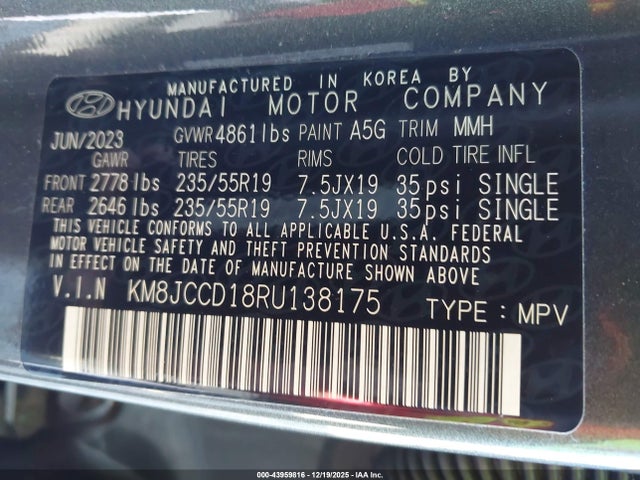 2024 HYUNDAI TUCSON HYBRID KM8JCCD18RU138175 Photo 8