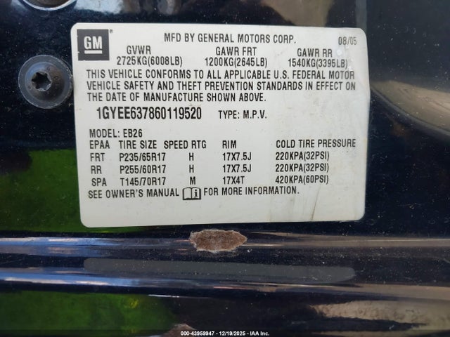 2006 CADILLAC SRX 1GYEE637860119520 Photo 8