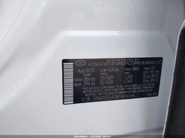 2023 HYUNDAI SANTA FE HYBRID 5NMS3DA18PH016164 Photo 8
