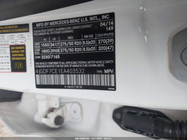 2014 MERCEDES-BENZ GL 450 4JGDF7CE1EA403532 Photo 8