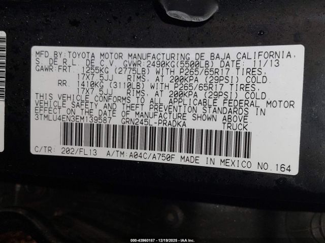 2014 TOYOTA TACOMA 3TMLU4EN3EM139587 Photo 8