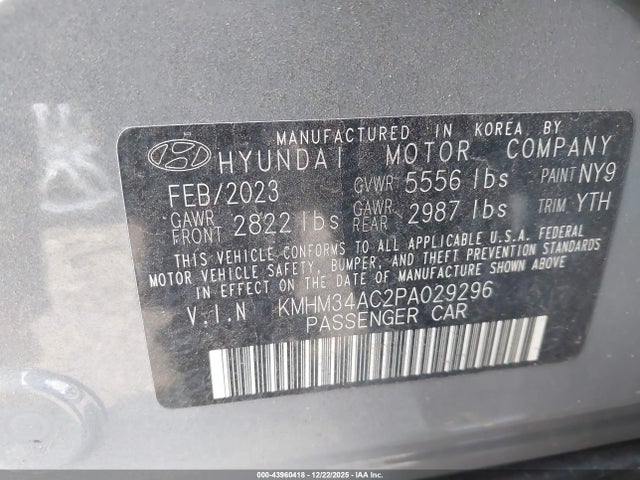 Hyundai Ioniq 6 Sel 2023 KMHM34AC2PA029296 Image 9