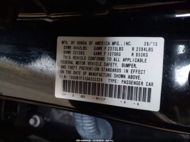 2016 ACURA TLX 19UUB1F31GA000324 Photo 8