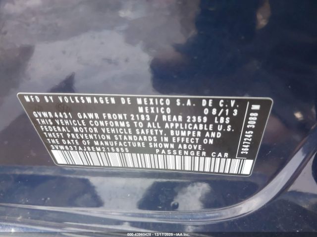 2014 VOLKSWAGEN JETTA HYBRID 3VW637AJ8EM215855 Photo 8