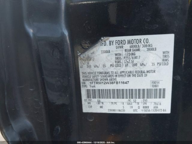 2008 FORD F-150 1FTRW12W38FB11647 Photo 8