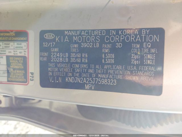 2018 KIA SOUL KNDJN2A25J7598323 Photo 8