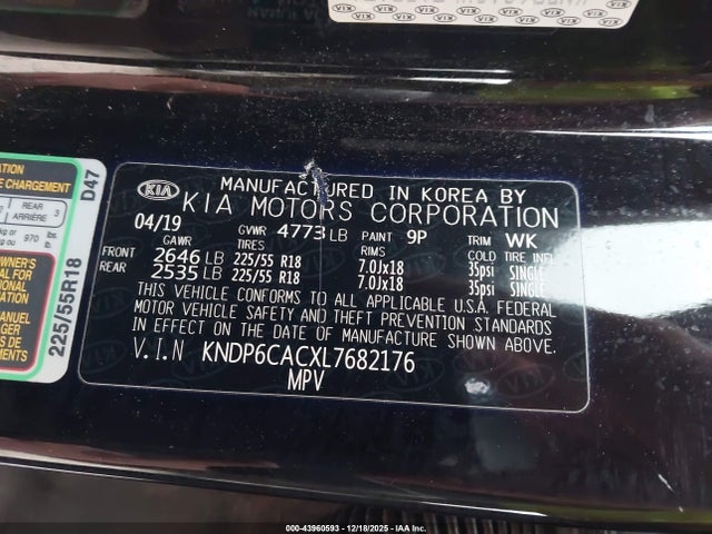 KIA SPORTAGE S 2020 KNDP6CACXL7682176 Image 9