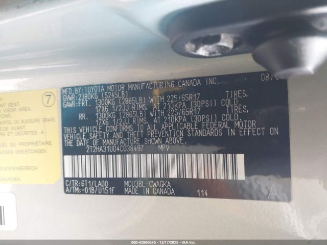 2004 LEXUS RX 330 2T2HA31U04C038497 Photo 8