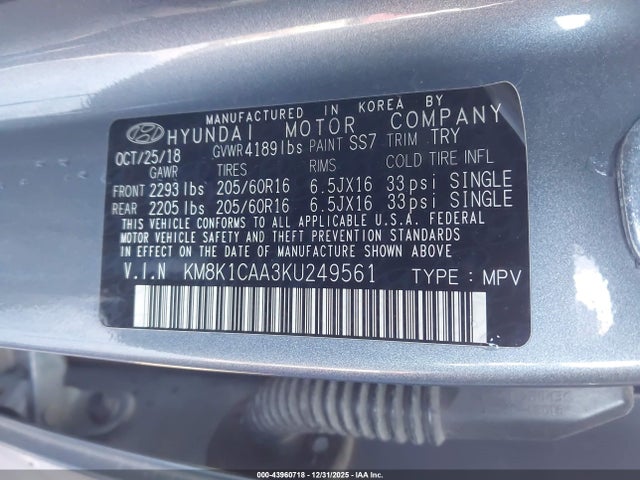 Hyundai Kona Se 2019 KM8K1CAA3KU249561 Image 9