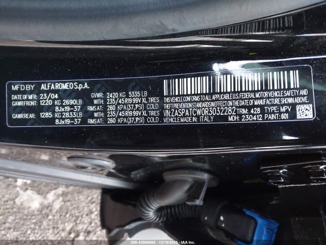 2024 ALFA ROMEO TONALE ZASPATCW0R3032282 Photo 8