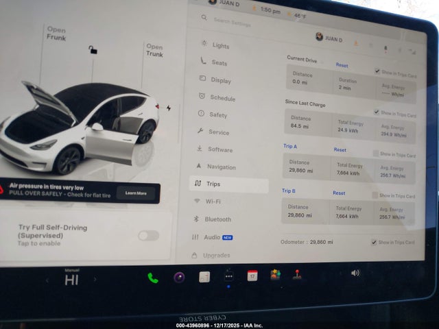 43960896 :رقم المزاد ، 7SAYGDED6RF156319 vin ، 2024 Tesla Model Y Rwd مزاد بيع