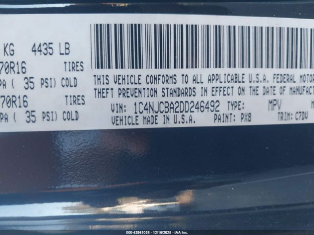 2013 JEEP COMPASS 1C4NJCBA2DD246492 Photo 8