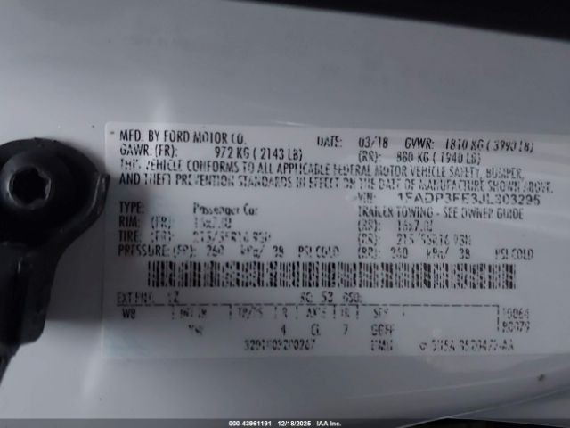 2018 FORD FOCUS 1FADP3FE3JL303295 Photo 8