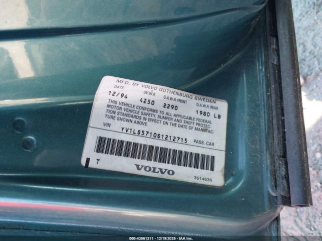 1995 VOLVO 850 YV1LS5710S1212715 Photo 8