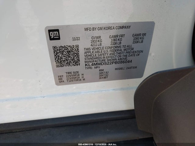 2023 Buick Encore Gx Select Fwd მანქანა იყიდება აუქციონზე, vin: KL4MMDS22PB086044, აუქციონის ნომერი: 43961316