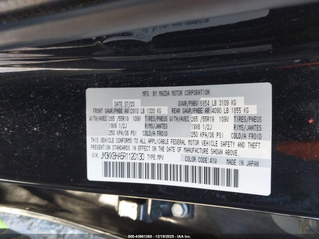 JM3KKBHA5R1120130 Mazda Cx-90 Phev Preferred