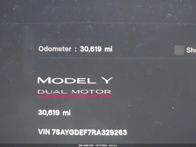 2024 TESLA MODEL Y 7SAYGDEF7RA329263 Photo 6