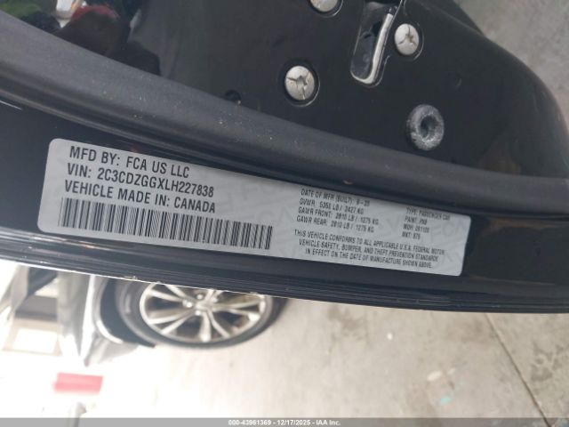 2020 DODGE CHALLENGER 2C3CDZGGXLH227838 Photo 8