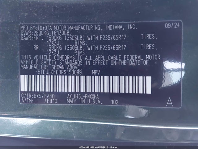 2024 TOYOTA SIENNA 5TDJSKFC3RS150089 Photo 8