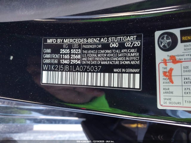 2020 MERCEDES-BENZ CLS 450 W1K2J5JB1LA075037 Photo 8