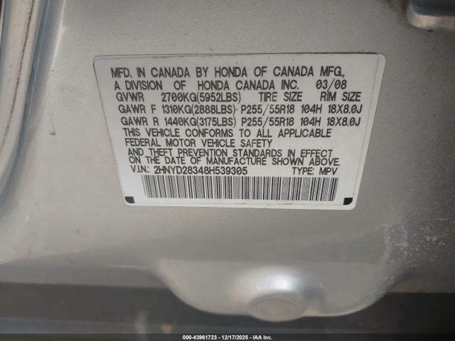 2008 ACURA MDX 2HNYD28348H539305 Photo 8