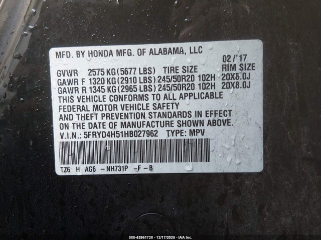 2017 ACURA MDX 5FRYD4H51HB027962 Photo 8