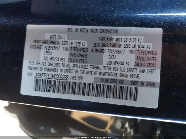 2017 MAZDA CX-5 JM3KFBCL3H0208238 Photo 8