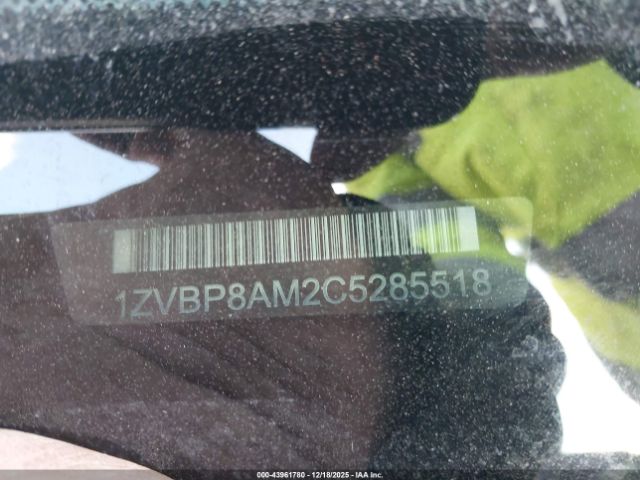 2012 FORD MUSTANG 1ZVBP8AM2C5285518 Photo 8