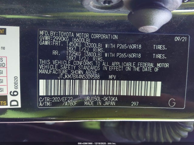 2022 LEXUS GX 460 JTJKM7BX4N5309588 Photo 8