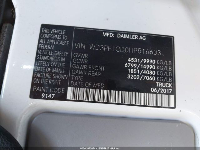 2017 MERCEDES-BENZ SPRINTER 3500 WD3PF1CD0HP516633 Photo 8