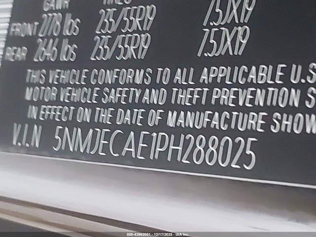 Hyundai Tucson Limited 2023 5NMJECAE1PH288025 Image 9
