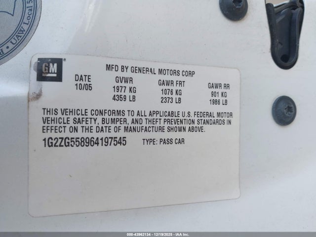 2006 PONTIAC G6 1G2ZG558964197545 Photo 8