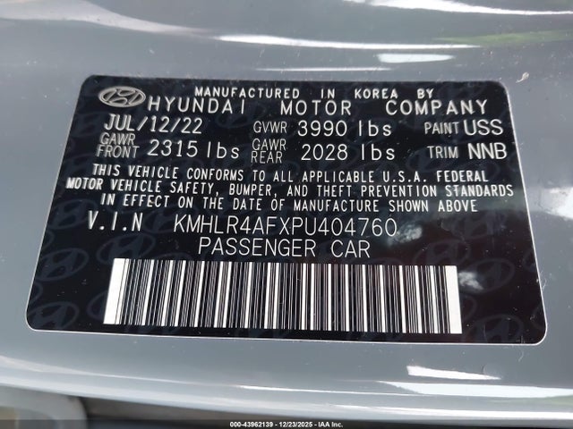 KMHLR4AFXPU404760 Hyundai Elantra N Line