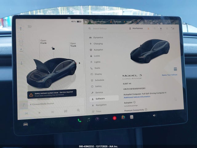 2025 TESLA MODEL 3 5YJ3E1EA6SF001261 Photo 6