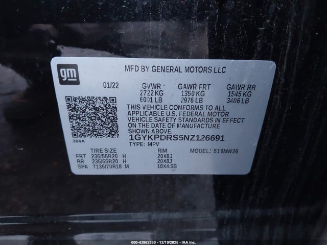 2022 CADILLAC XT6 1GYKPDRS5NZ126691 Photo 8