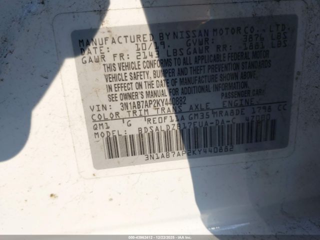 2019 NISSAN SENTRA 3N1AB7AP2KY440882 Photo 8