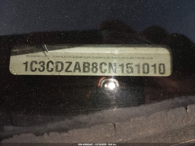 Продажа на аукционе авто 2012 Dodge Avenger Se, vin: 1C3CDZAB8CN151010, номер лота: 43962447