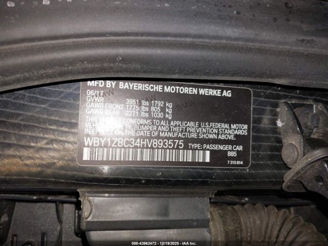 2017 BMW I3 WBY1Z8C34HV893575 Photo 8