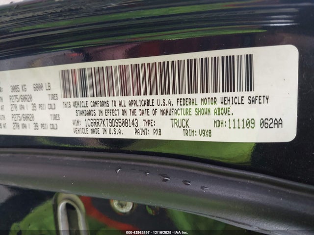 Продаж на аукціоні авто 2013 Ram 1500 Express, vin: 1C6RR7KT9DS508143, номер лоту: 43962497