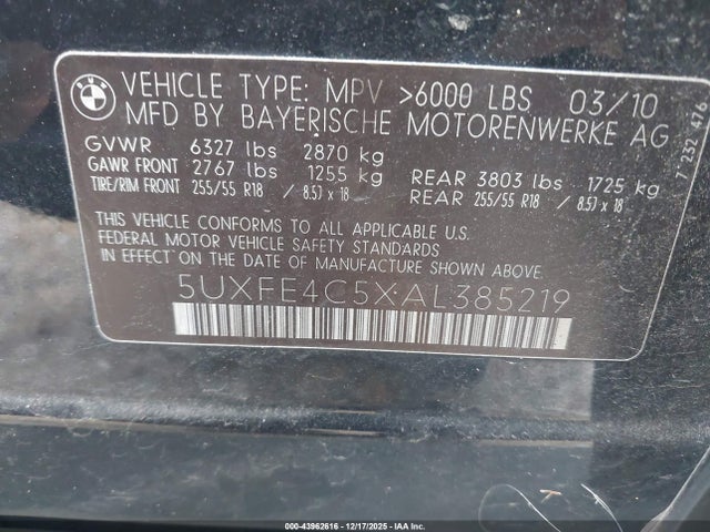 2010 BMW X5 5UXFE4C5XAL385219 Photo 8