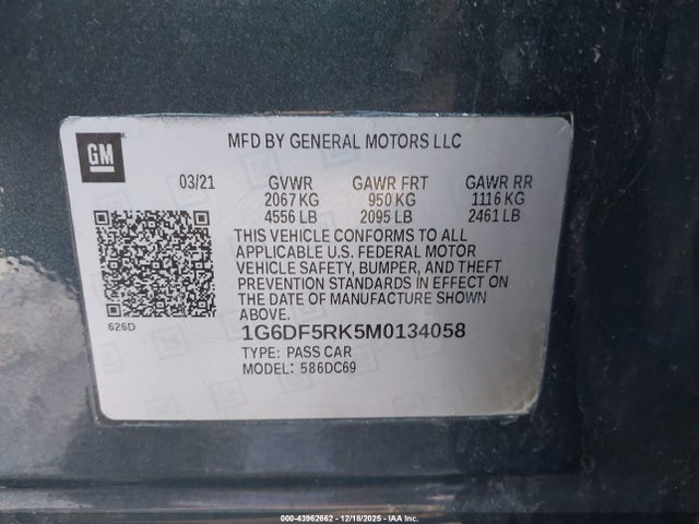 2021 CADILLAC CT4 1G6DF5RK5M0134058 Photo 8
