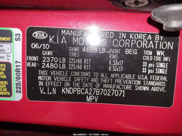 2011 KIA SPORTAGE KNDPBCA27B7027071 Photo 8